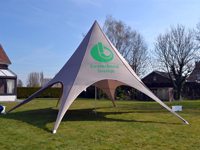 Tente étoile imprimée 12 m pour Gezinsbond Deerlijk