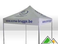 Barnum personnalisé pour OCMW Bruges (3x3, gris argenté)