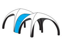 Connecteur pour relier 2 tentes gonflables