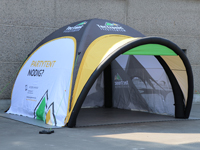 Tente gonflable et 3 parois latérales avec impression