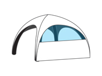 En option: paroi avec demi-fenêtre et impression