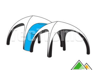 Connecteur pour relier deux tentes gonflables