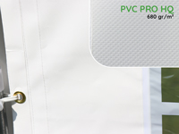 Des bâches ultra durables en PVC HQ (Haute Qualité) de 680 gr/m²