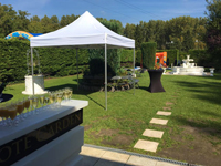 Tente accordéon de 3x3 en couleur blanche pour Pajote Garden