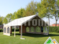 Tente de réception 6x8 avec bâche de toit et parois latérales en pvc ignifuge