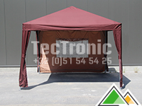 Tente pavillon 3x3 bordeaux beige