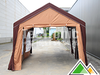 Côté transversale de tonnelle polyester 3x4 bordeaux/beige