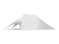 Paroi opaque pour le côté long d'une tente étoile twin