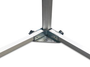 Armature de sol en acier laqué pour tentes pliantes