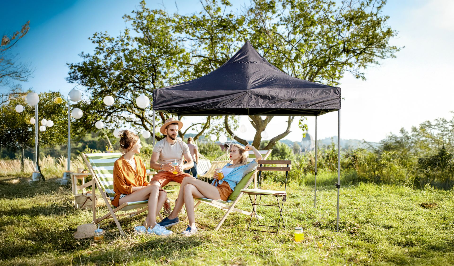 Tentes de réception TecTronic tente pliante noire S50 3 x 3 m
