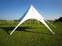 Partytent stervorm 10 meter wit pvc