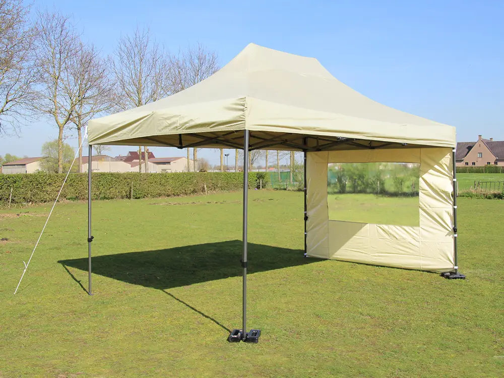 Ecru kleur in afmeting 3x4,5 meter