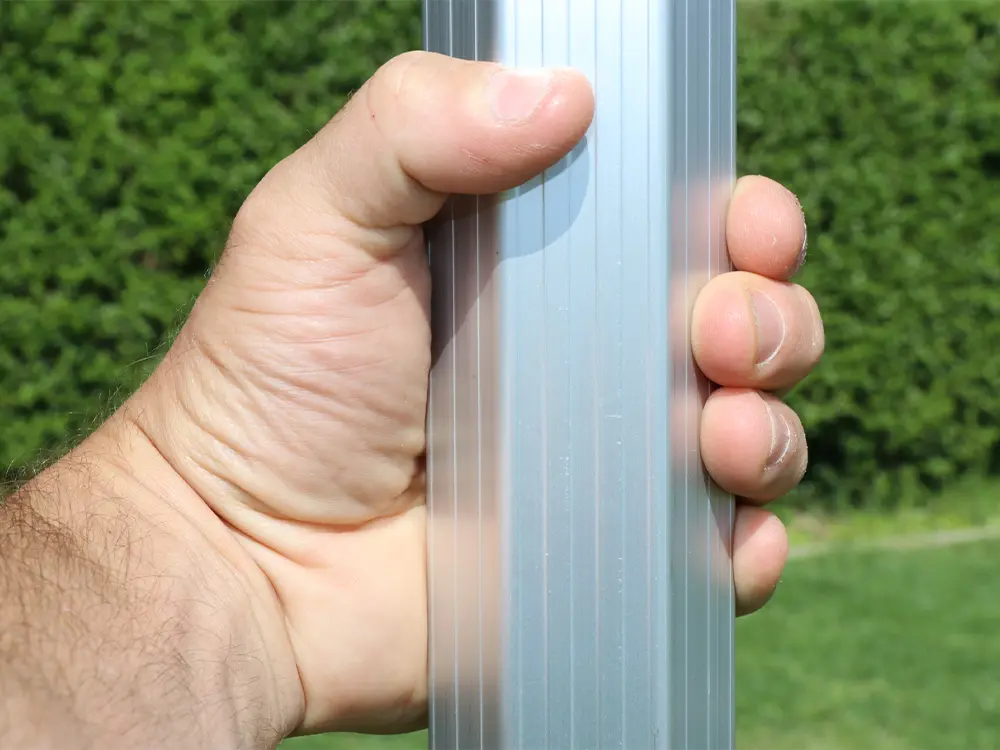 Solid 50 staander: zeskantig stevig aluminum 50 mm