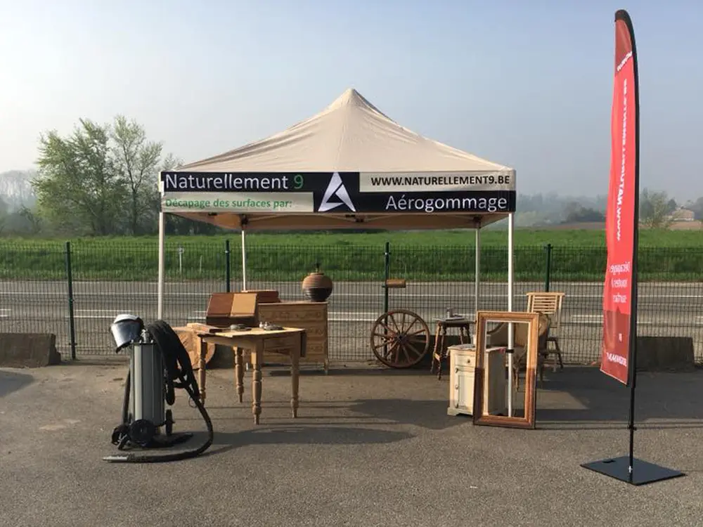 Naturellement afneembare banner vouwtent 3 x 3 m