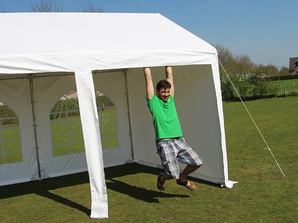 Pvc partytent met zeer stevige constructie
