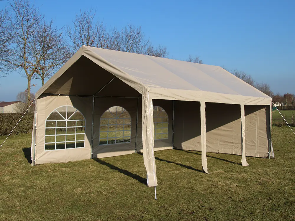 Beige partytent 3x4 in professionele kwaliteit