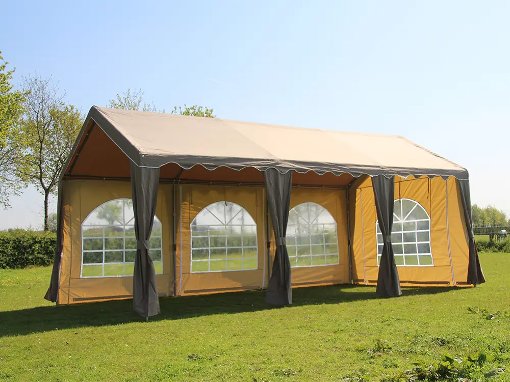 Polyester partytent basic 3x6 taupe/beige