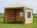 Polyester partytent 3x3 met complete zijwandenset (andere kleurencombinatie)