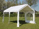 4x4 m pvc pro wit met 1 zijwand
