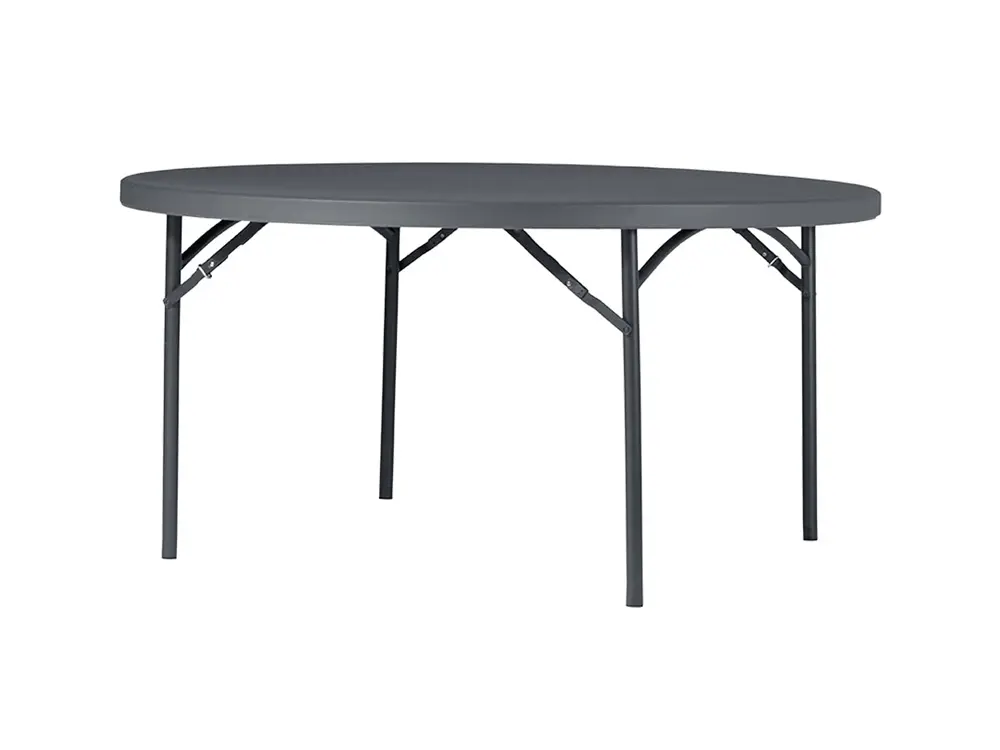 Table ronde pliante - PEHD gris