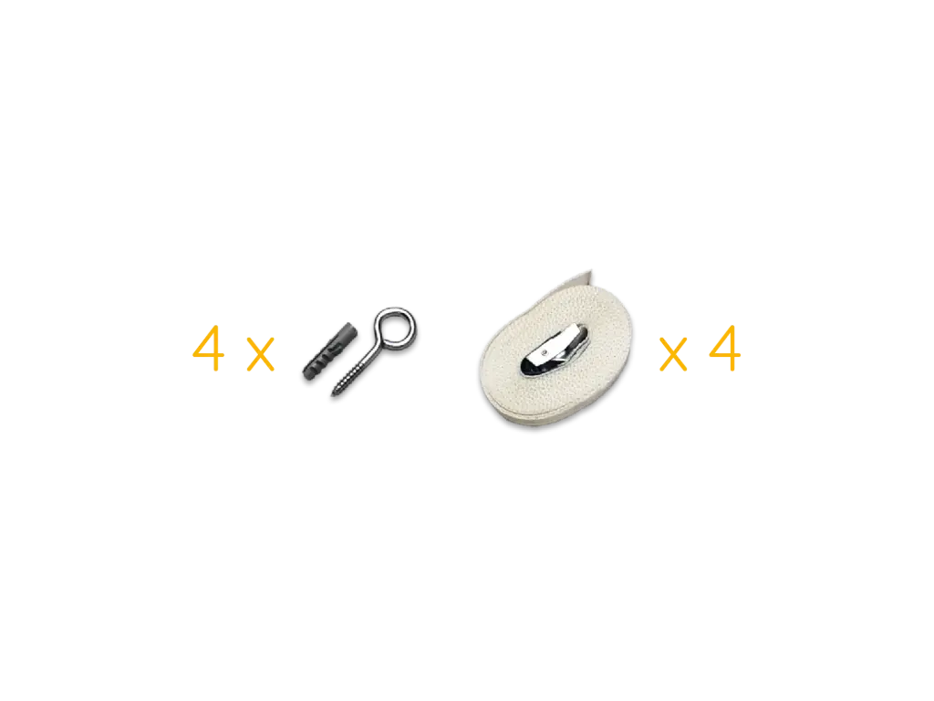Kit de fixation tente pliante (2x2 m, Dur, Sans cliquet)