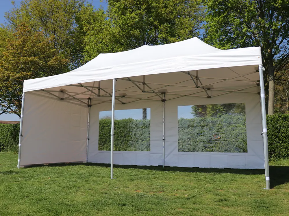 Occasion : tente pliante 4 x 8 m Solid 50 pvc blanc