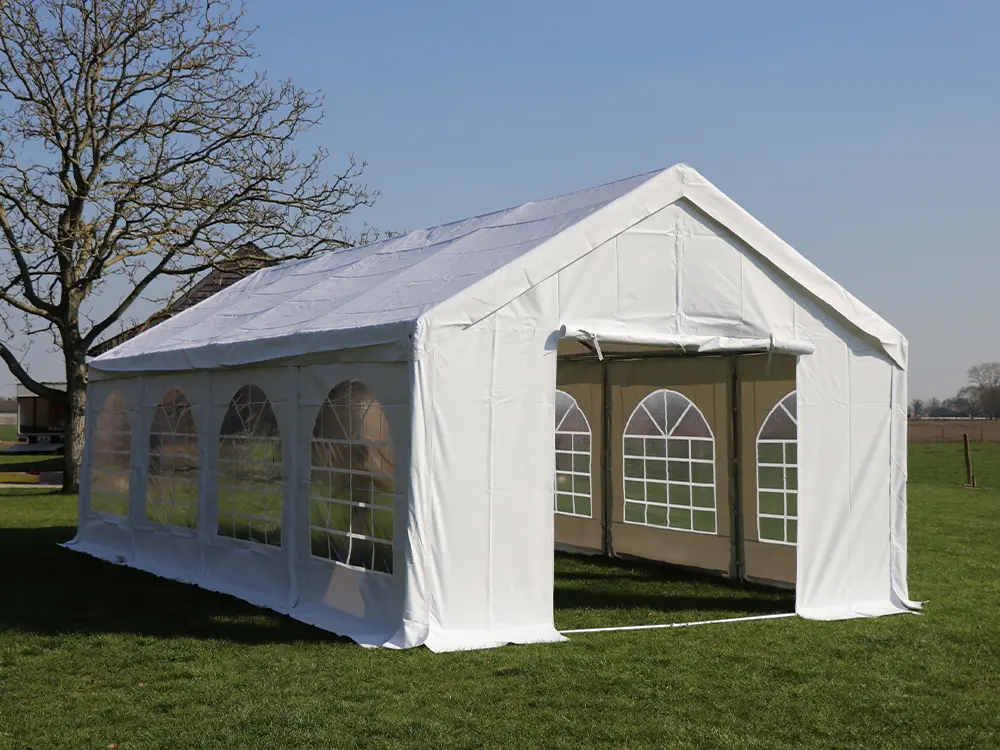 Occasion : tente de réception 5 x 10 m pvc pro blanc
