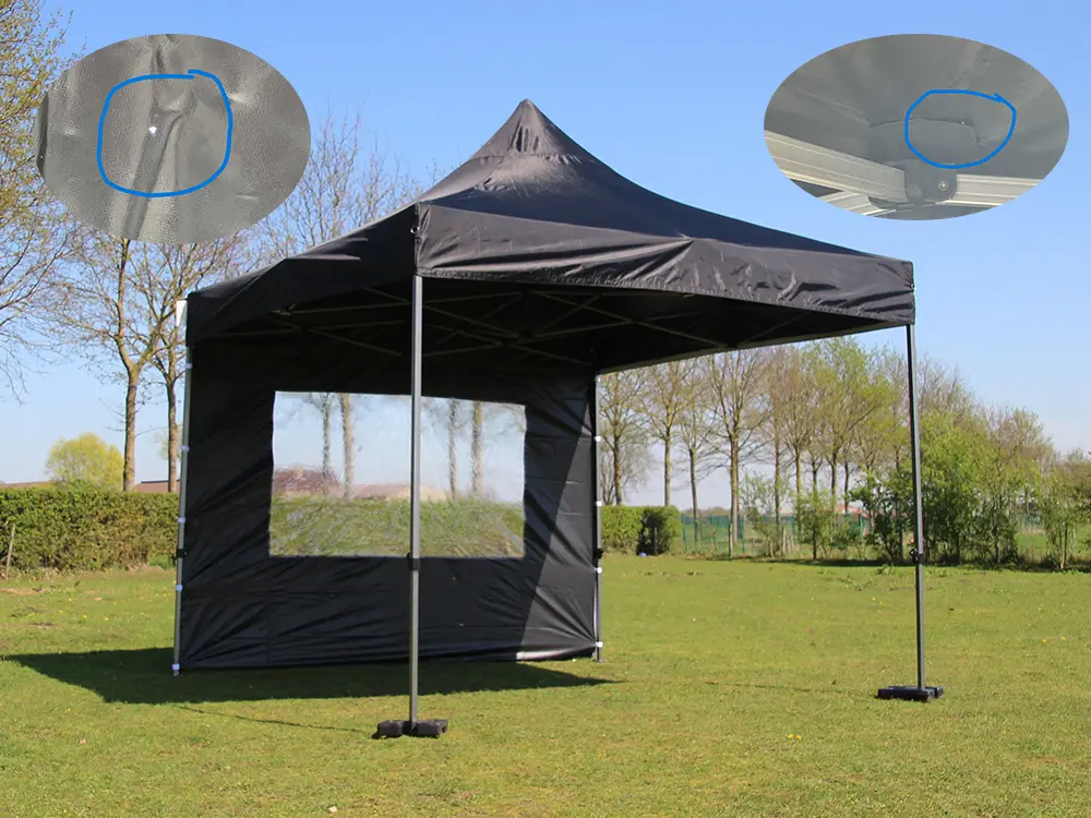 Occasion: tente pliante 3 x 3 m Solid 30 noir