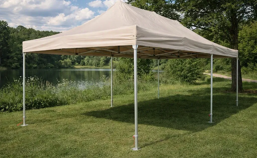 Occasion: tente pliante 4 x 8 m Solid 50 pvc beige