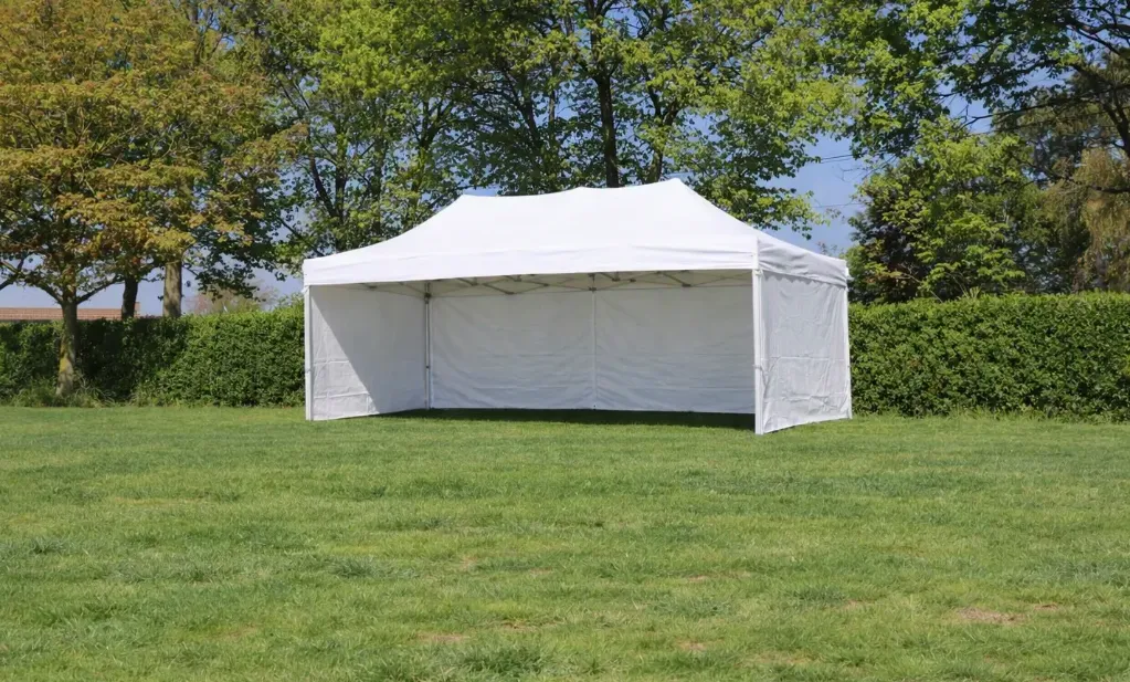 Fin de série: tente pliante 3 x 6 m Solid 50 pvc blanc