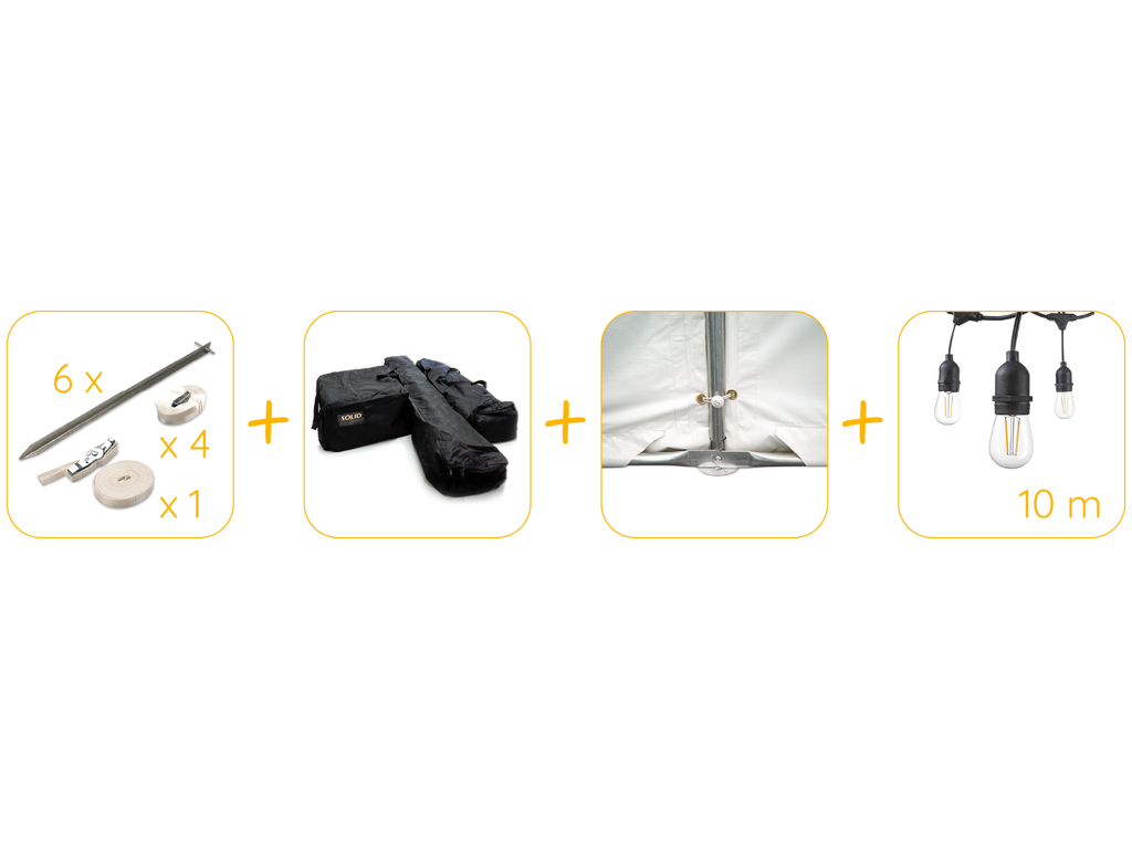 Pack avantage pour tonnelle 3 x 4 m pvc pro 50 (HQ)
