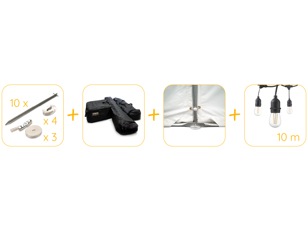 Pack avantage pour tonnelle 4 x 8 m pvc pro 50 (HQ)