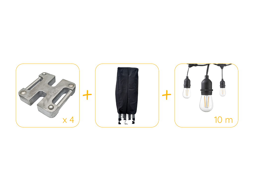 Pack avantage pour tente pliante 3 x 4,5 m Solid 50 pvc