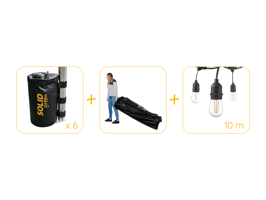 Pack avantage pour tente pliante 3 x 6 m Solid 30