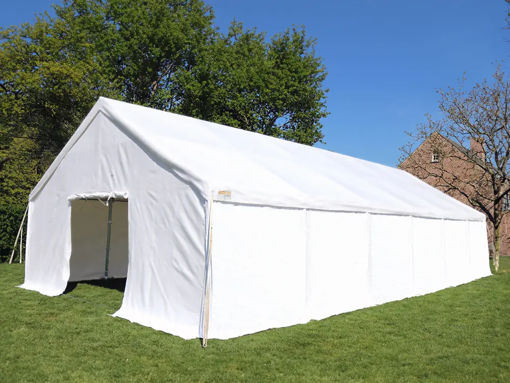 Tente de stockage 5 x 10 m HQ blanche (2 m)