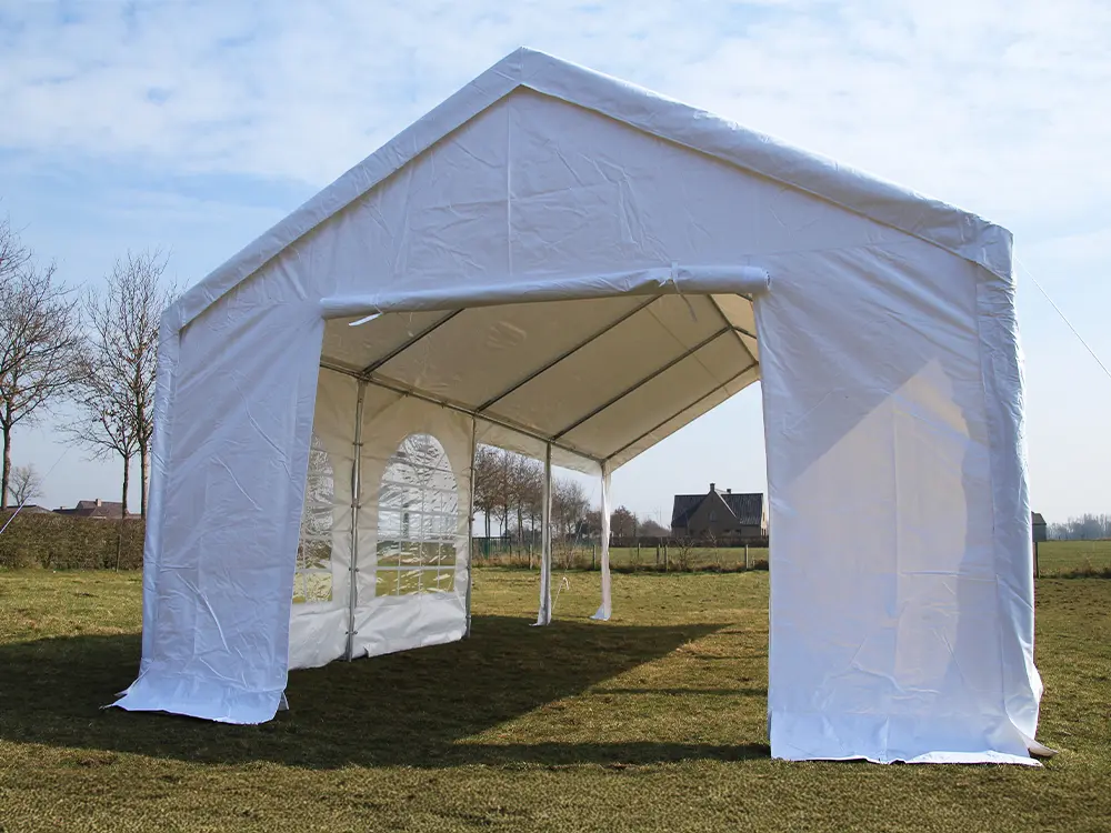 Tonnelle 4 x 10 m PVC Pro 50 HQ (Blanc)