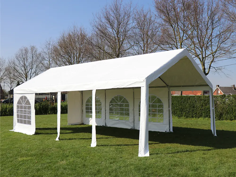 Tonnelle 5 x 8 m PVC Pro 50 HQ (Blanc)