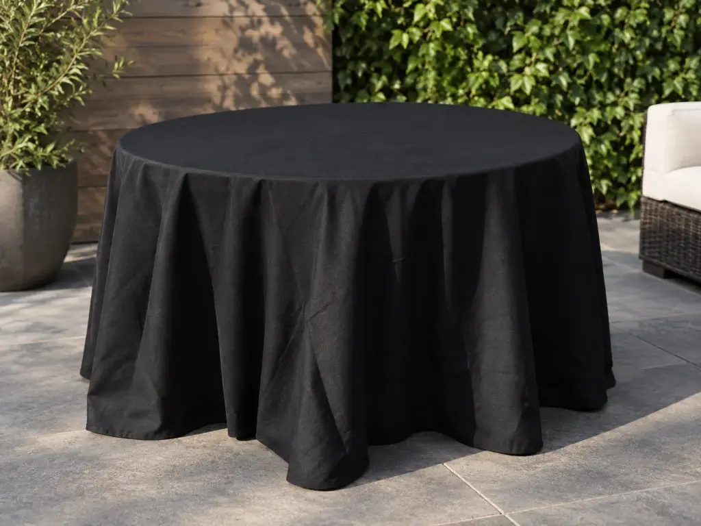 Nappe pour table ronde 150 cm (Blanc)